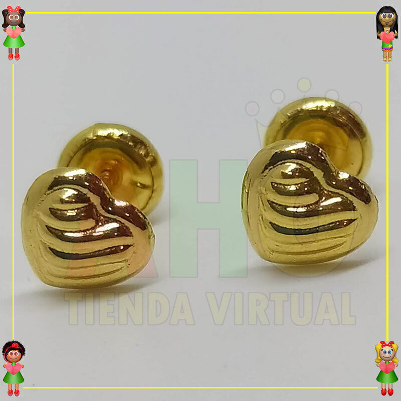 Topo Seguridad Corazon Oro18k