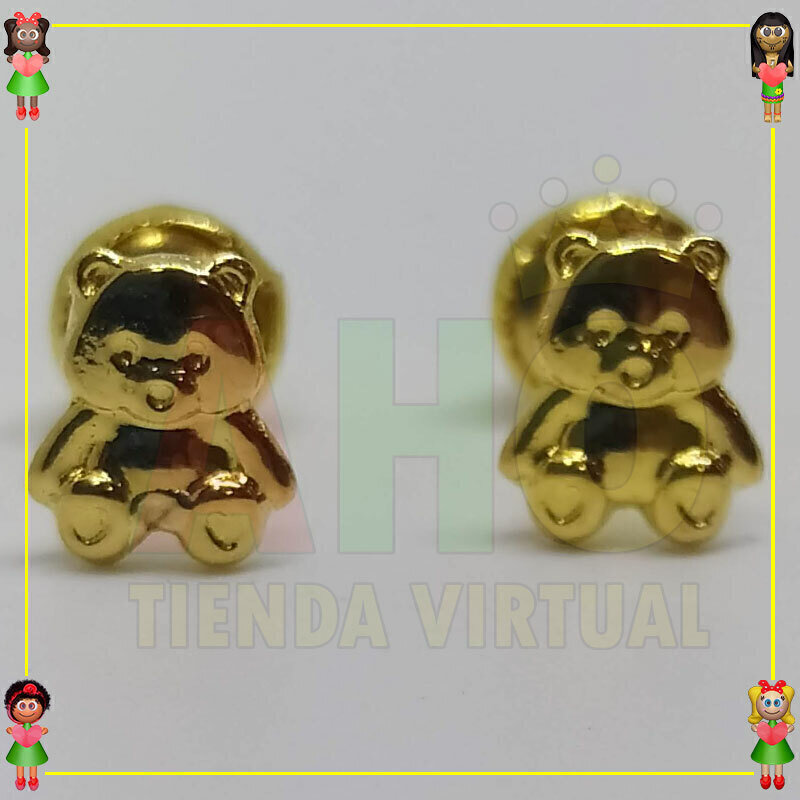 Topo Seguridad Oso Oro18k