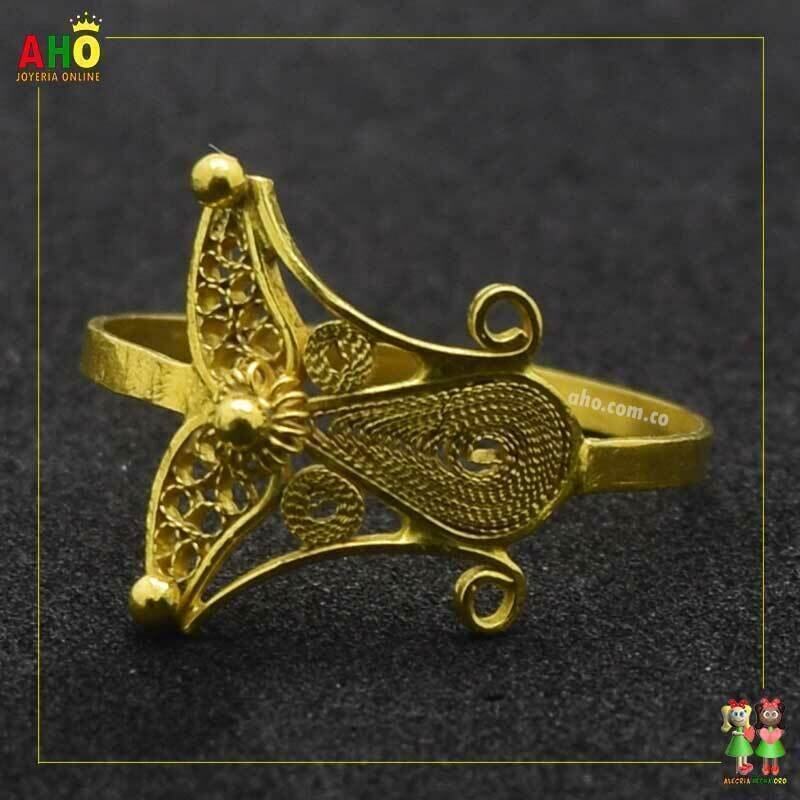 Anillo Filigrana Arte Chocoano Oro18k