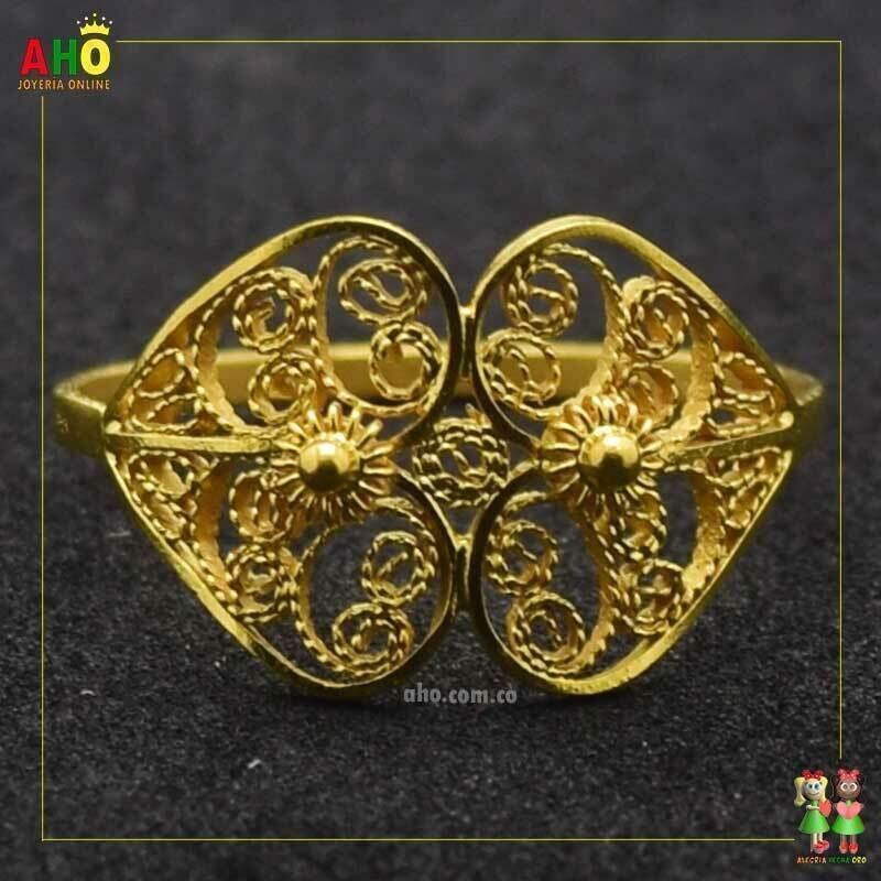 Anillo Filigrana Arte Chocoano Oro18k