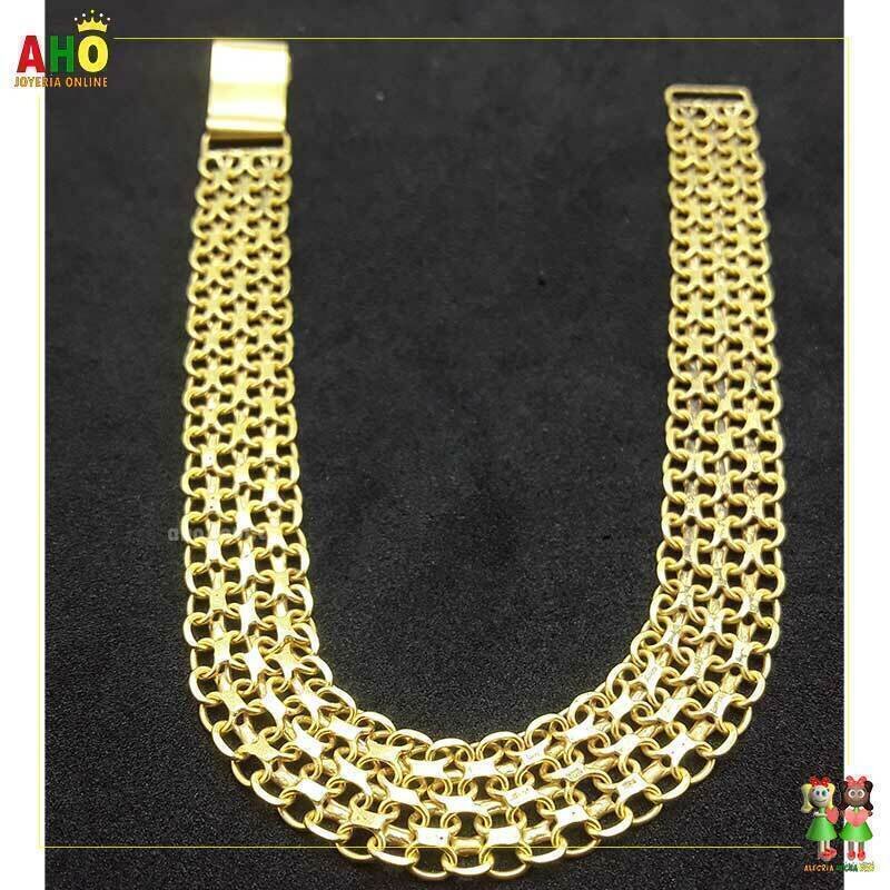 Pulsera Tejido Chino Oro18k