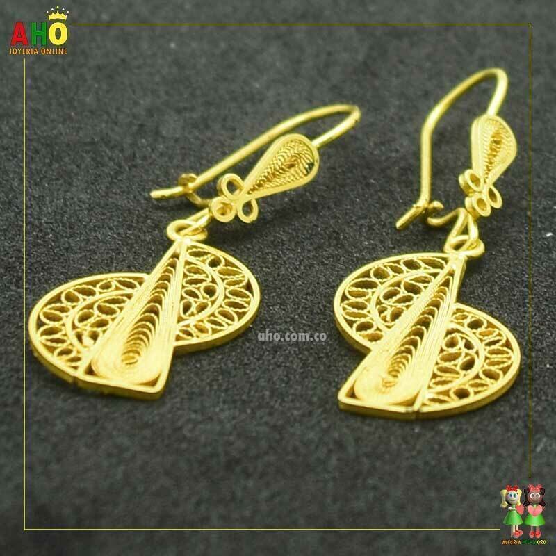 Aretes Filigrana Arte Chocoano Oro18k
