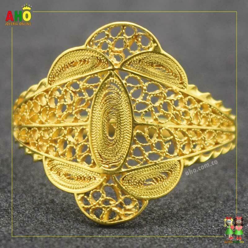 Anillo Filigrana Arte Chocoano Oro18k