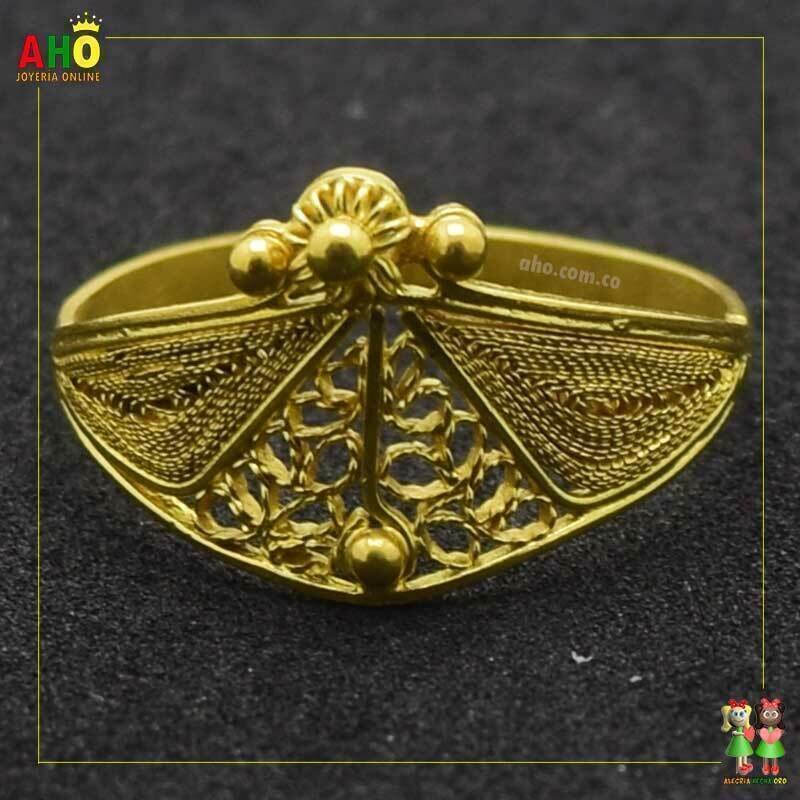 Anillo Filigrana Arte Chocoano Oro18k
