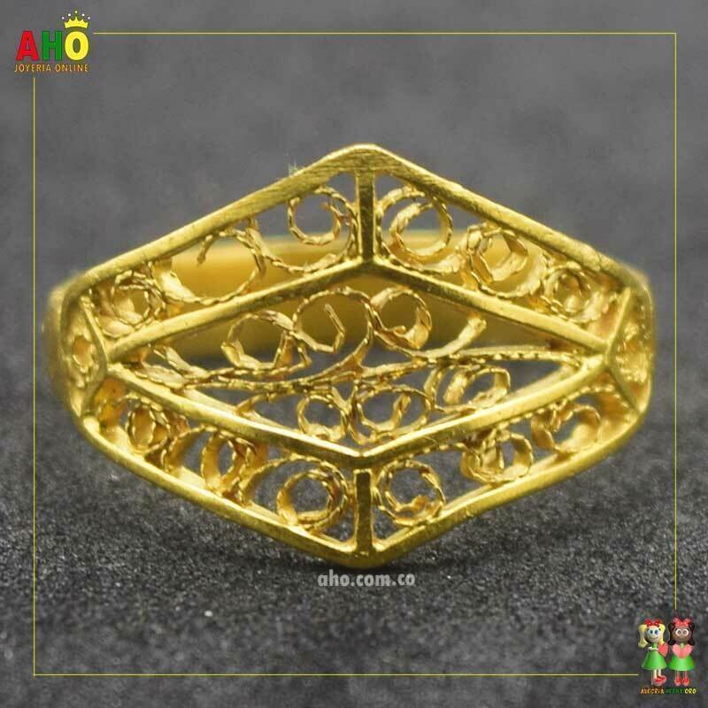 Anillo Filigrana Arte Chocoano Oro18k