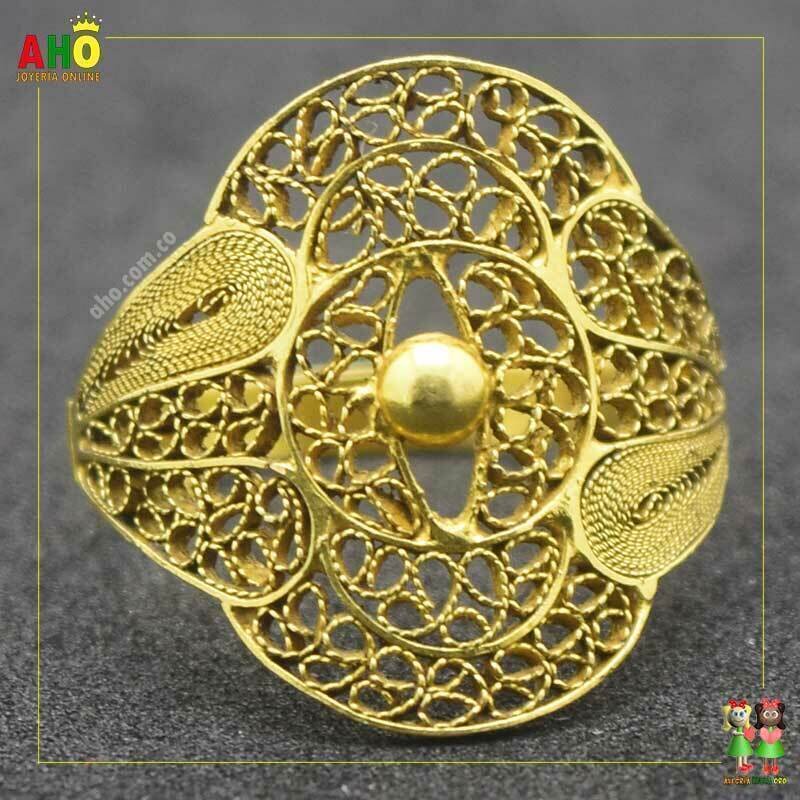 Anillo Filigrana Arte Chocoano Oro18k