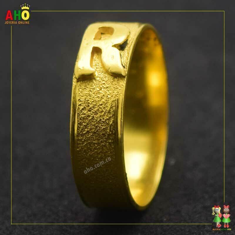 Argolla Con Letra Oro18k