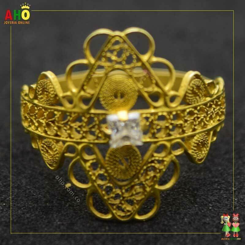 Anillo Filigrana Arte Chocoano Oro18k