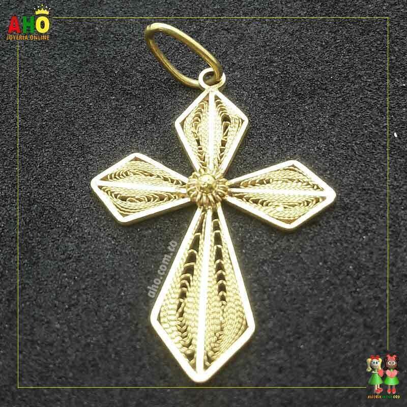 Dije Cruz Filigrana Oro18K