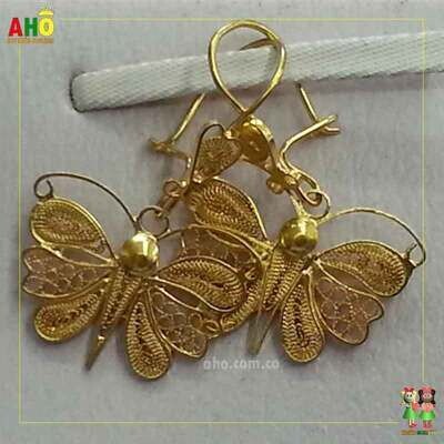 Aretes Filigrana Arte Chocoano Oro18k