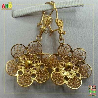 Aretes Filigrana Arte Chocoano Oro18k
