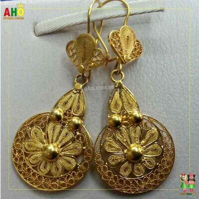 Aretes Filigrana Arte Chocoano Oro18k