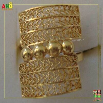 Anillo Filigrana Arte Chocoano Oro18k
