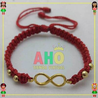 Pulsera Tejida Infinito Macrame Oro18k
