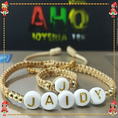 Pulsera y Anillo Macrame Oro18k
