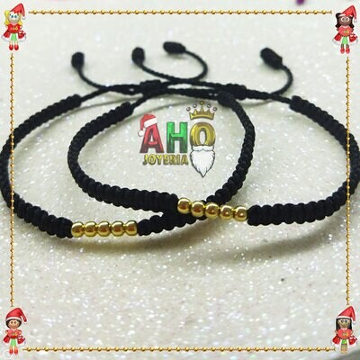 Pulseras Pareja Macrame Oro18k