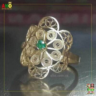Anillo Filigrana Arte Chocoano Oro18k