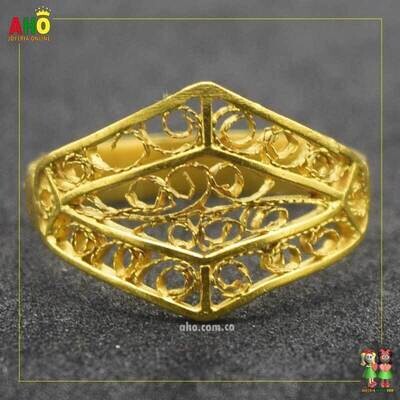 Anillo Filigrana Arte Chocoano Oro18k