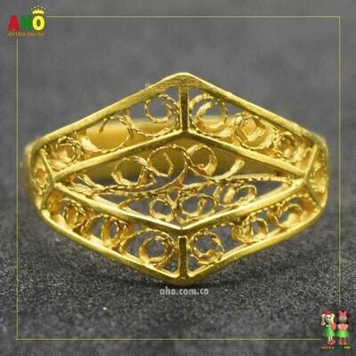 Anillo Filigrana Arte Chocoano Oro18k