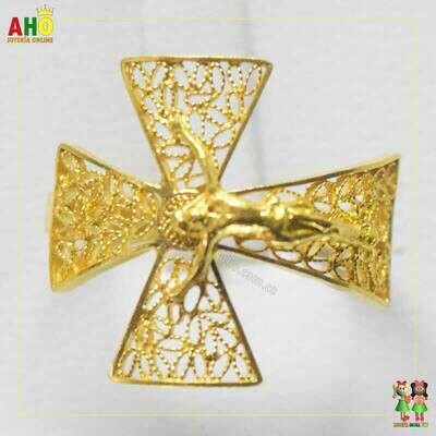 Anillo Cristo Filigrana Oro18k