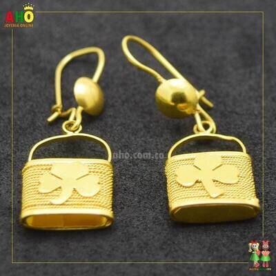 Aretes Arte Chocoano Oro18k