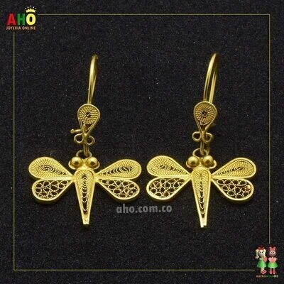Aretes Filigrana Arte Chocoano Oro18k