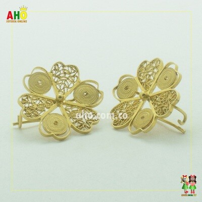 Aretes Filigrana Arte Chocoano Oro18k
