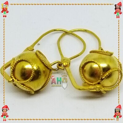 Aretes Arte Chocoano Oro18k