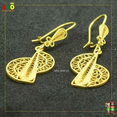 Aretes Filigrana Arte Chocoano Oro18k