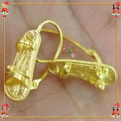 Aretes Filigrana Chanclas Oro18k