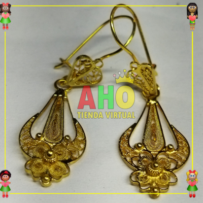 Aretes Filigrana Arte Chocoano Oro18k