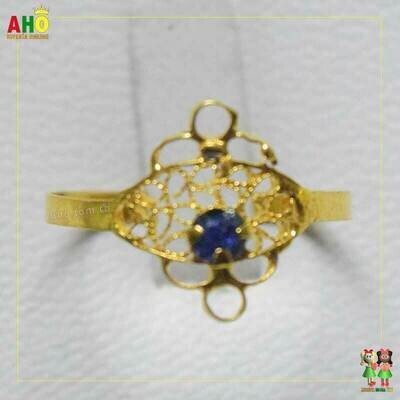 Anillo Filigrana Arte Chocoano Semi Tubo Oro18k