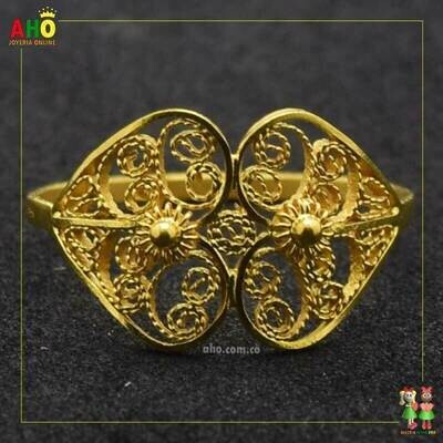 Anillo Filigrana Arte Chocoano Oro18k