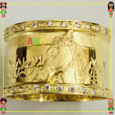 Anillo Tubo Caballo Oro18k