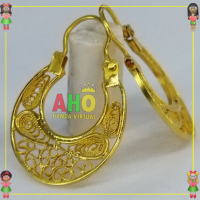 Aretes Pie de Reina Oro18k