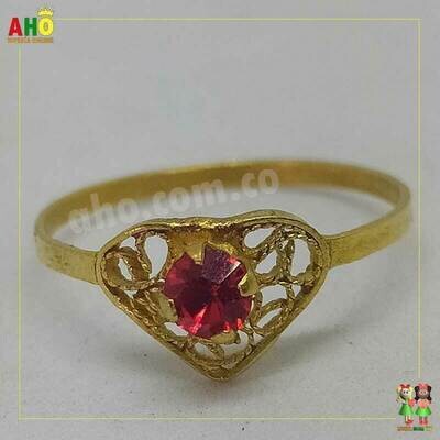 Anillo Niños filigrana Corazon Oro18k