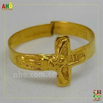 Anillo Cristo Oro18k