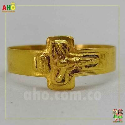 Anillo Cristo Oro18k