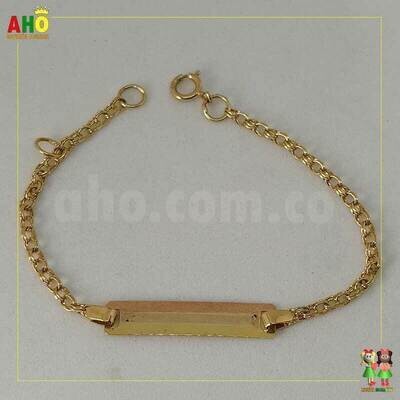 Pulsera placa Oro18k