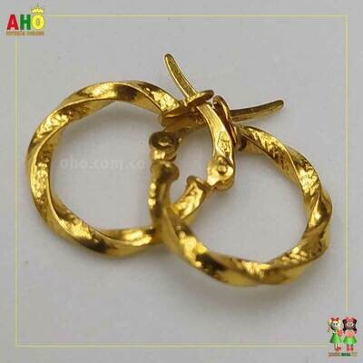 Candongas Retorcidas Oro18K