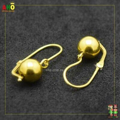 Aretes bola Pequeña Oro18k