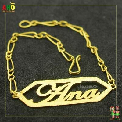 Pulsera Personalizada ANA Oro18k