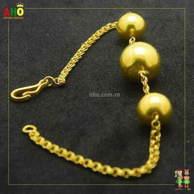 Pulsera Bolas Espartillo Oro18k