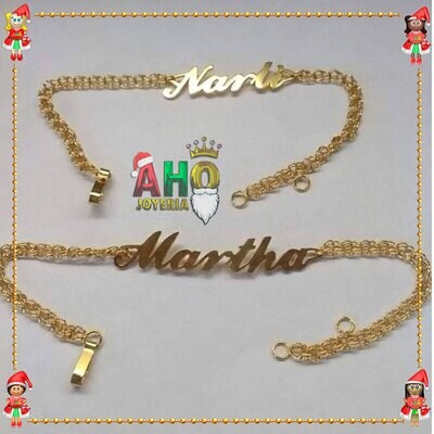 Pulsera Nombre Oro18k