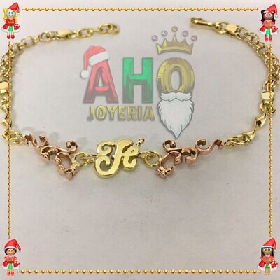 Pulsera letras Oro18k