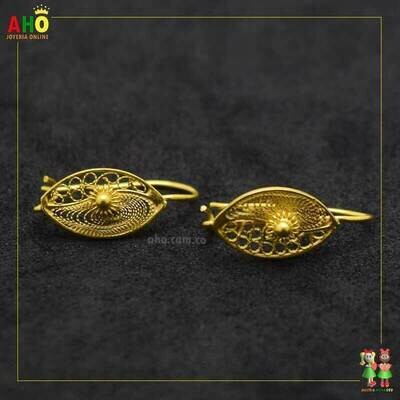 Aretes en Filigrana Oro18k