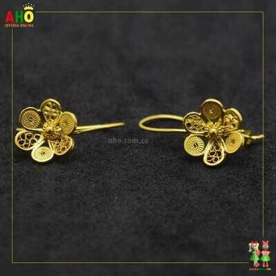 Aretes Filigrana Arte Chocoano Oro18k