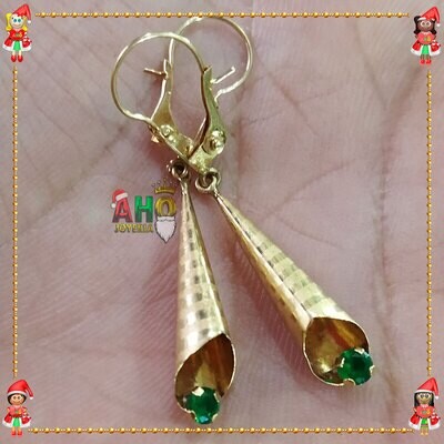Aretes Lagrimas Oro18k