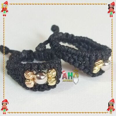 Anillos Pareja Macrame Oro18k