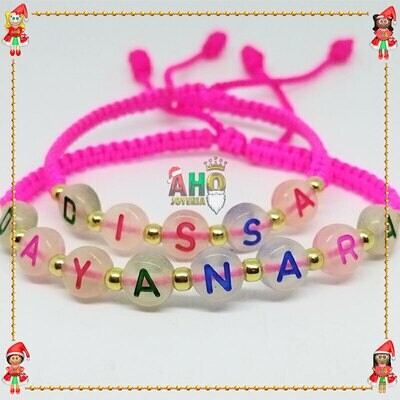 Pulseras Pareja Macrame Oro18k